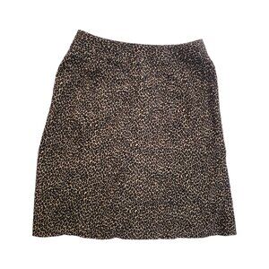 Vintage 90s Talbots Petites Stretch Cheetah Print Mini Skirt NWOT